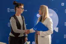 zdjęcie z wręczenia nagród Akademickiego Budżetu Obywatelskiego oraz drugiej edycji Zielonego Uniwersytetu 