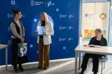 zdjęcie z wręczenia nagród Akademickiego Budżetu Obywatelskiego oraz drugiej edycji Zielonego Uniwersytetu 