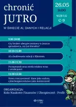 Chronić jutro – w świecie AI, danych i relacji- plakat