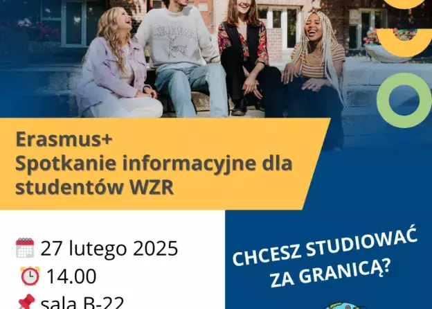 Spotkanie informacyjne dla studentów WZR zainteresowanych wyjazdem na wymianę Erasmus+